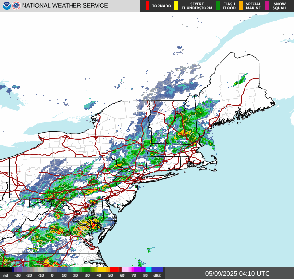 Weather radar map