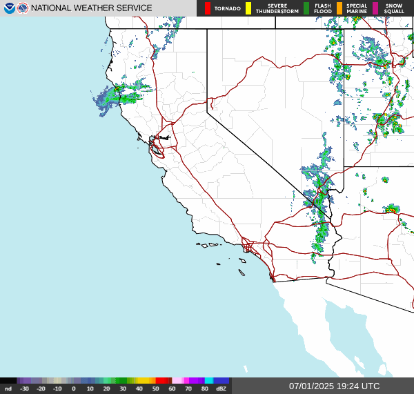 Weather radar map